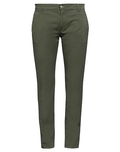 GREY DANIELE ALESSANDRINI Pantalone Verde militare 98% Cotone, 2% Elastan