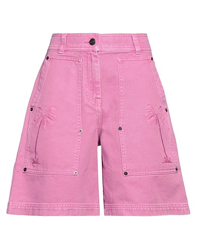 PALM ANGELS Shorts jeans Malva 100% Cotone