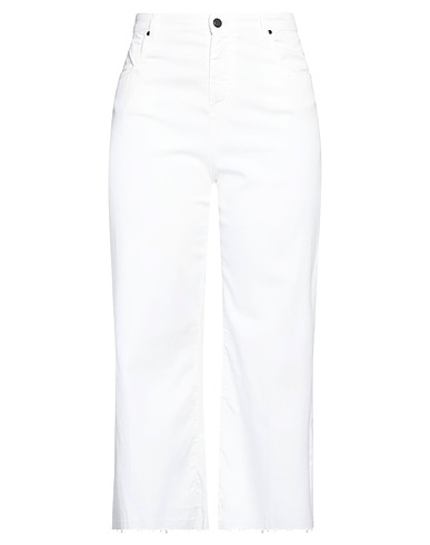 UP ★ JEANS Casual trouser BIANCO 64% Polyester, 34% Cotton, 2% Elastane