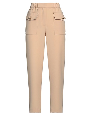 SIMONA CORSELLINI Casual trouser Beige 94% Polyester, 6% Elastane