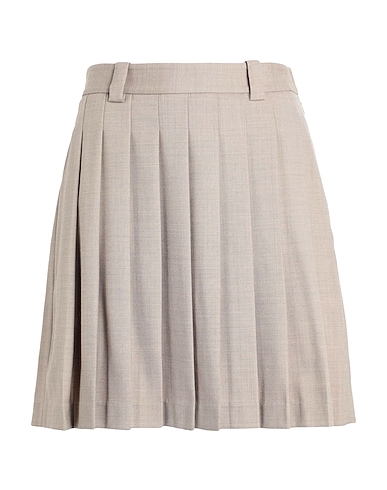 ARKET Mini skirt Khaki 50% Wool, 48% Polyester, 2% Elastane