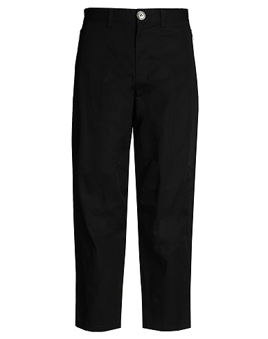 LANVIN パンツ ブラック コットン 51% / ウール 49%
