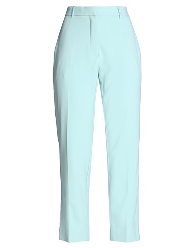 OTTOD'AME Casual trouser Turquoise 68% Polyester, 28% Viscose, 4% Elastane