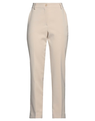 CRISTINA GAVIOLI Casual trouser Beige 89% Polyester, 11% Elastane