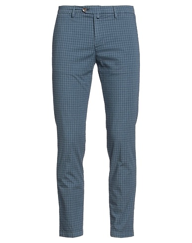 BRIGLIA 1949 Casual pants Slate blue 85% Cotton, 14% Polyester, 1% Elastane