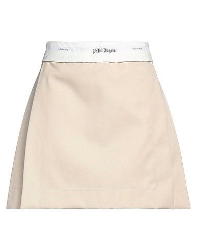 PALM ANGELS Mini skirt Beige 65% Polyester, 35% Cotton