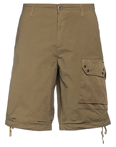 TEN C Shorts & Bermuda Military green 100% Polyamide, Polyester
