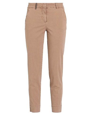 PESERICO Casual trouser Khaki 98% Cotton, 2% Elastane