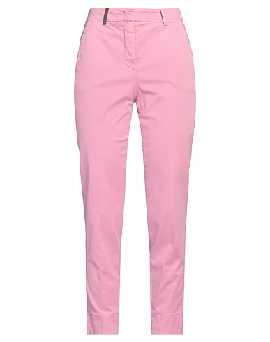 PESERICO Casual trouser Pink 98% Cotton, 2% Elastane