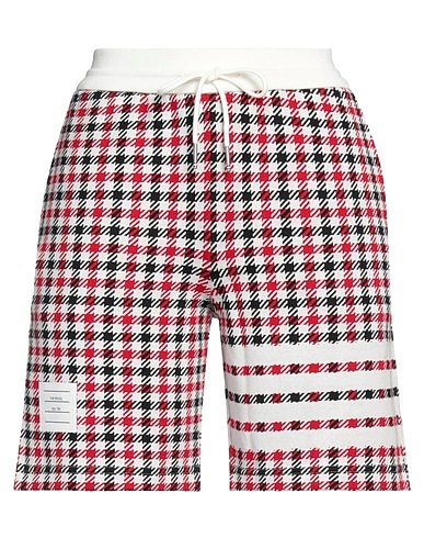 THOM BROWNE Shorts & Bermuda White 100% Cotton, Polyamide, Elastane