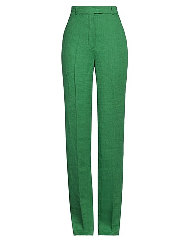 MAX MARA STUDIO Casual trouser Green 100% Linen