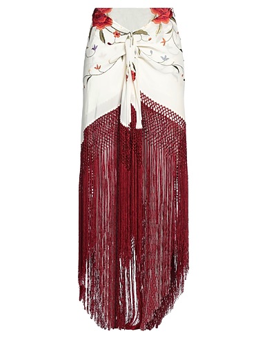 ROOM 717 Long skirt Ivory 100% Silk