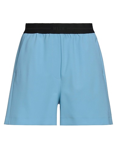 MSGM Shorts & Bermuda Blu chiaro 96% Lana Vergine, 4% Elastan
