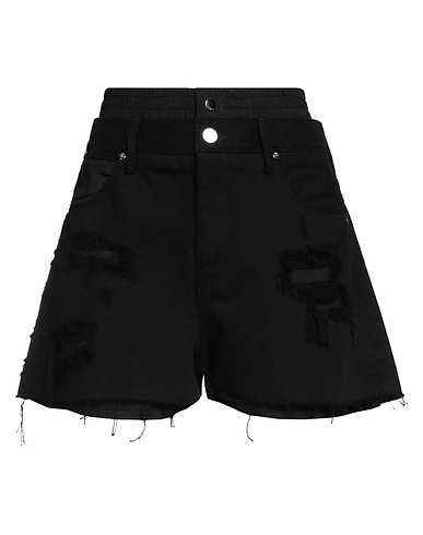 RTA Shorts & Bermuda Black 100% Cotton, Silk