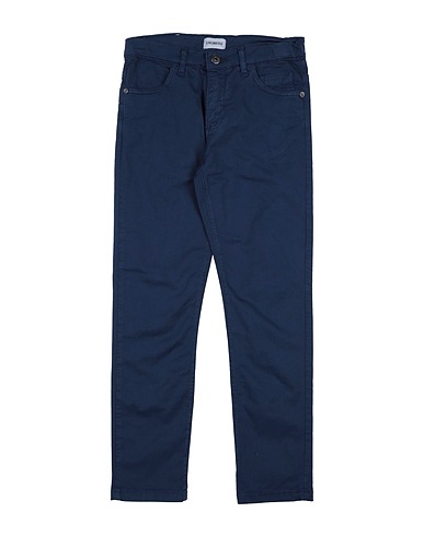 BIKKEMBERGS Casual trouser Navy blue 97% Cotton, 3% Elastane