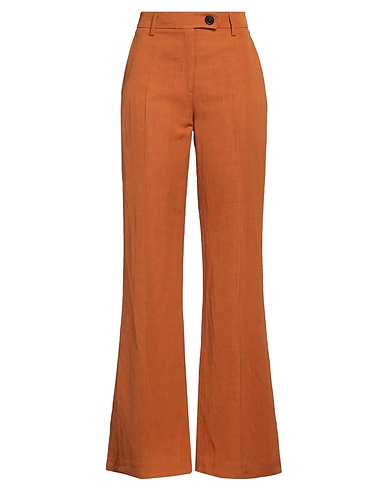 TRUE ROYAL Casual trouser Rust 56% Viscose, 44% Linen