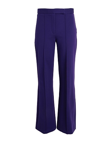 CLOSET Casual trouser Dark purple 68% Viscose, 27% Nylon, 5% Elastane