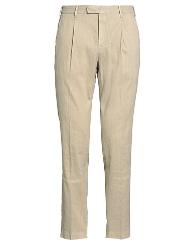 PT Torino Casual trouser Beige 64% Linen, 34% Cotton, 2% Elastane