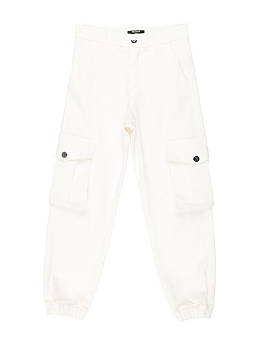 BALMAIN Denim trousers White 92% Cotton, 6% Modal, 2% Elastane