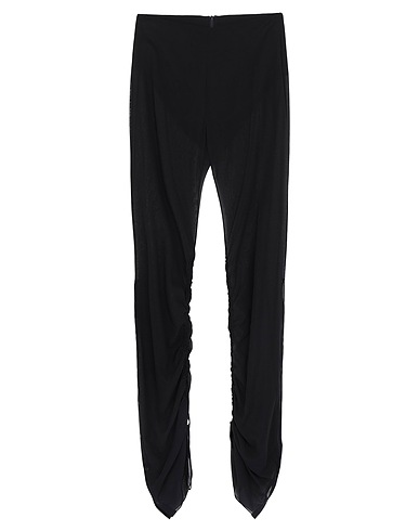 DION LEE Casual trouser Black 95% Silk, 5% Elastane