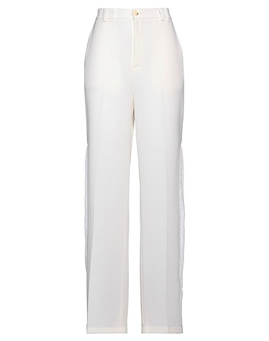 MAISON LAPONTE Casual trouser White 100% Virgin Wool