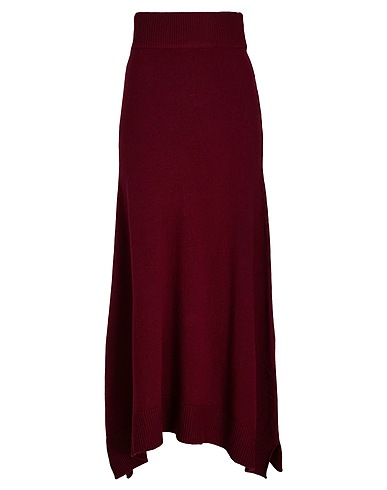 8 by YOOX Gonna lunga WOOL BLEND KNIT COLUMN MAXI SKIRT
 Bordeaux 45% Poliammide riciclato, 30% Cotone organico, 25% Lana Merino