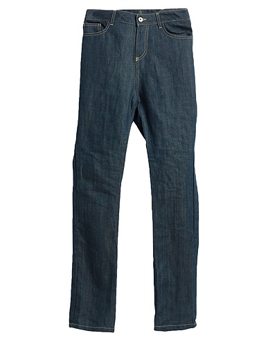 MASSIMO SABBADIN Denim trousers Blue 70% Cotton, 30% Linen