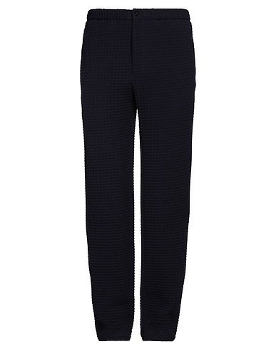 EMPORIO ARMANI Casual trouser Midnight blue 87% Virgin Wool, 12% Polyamide, 1% Elastane