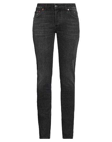 ENTRE AMIS Denim pants Black 98% Cotton, 2% Elastane