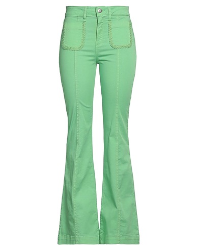 SHAFT Pantalone Verde chiaro 98% Cotone, 2% Elastan