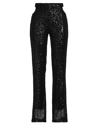 TENSIONE IN Pantalone Nero 97% Poliestere, 3% Elastan