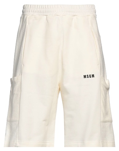 MSGM Shorts & Bermuda Ivory 100% Organic cotton