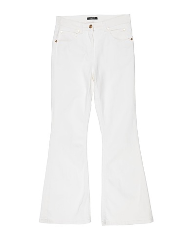 BALMAIN Denim pants White 92% Cotton, 6% Modal, 2% Elastane