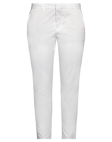 MERCI ITALIA Casual trouser Ivory 71% Cotton, 26% Nylon, 3% Elastane
