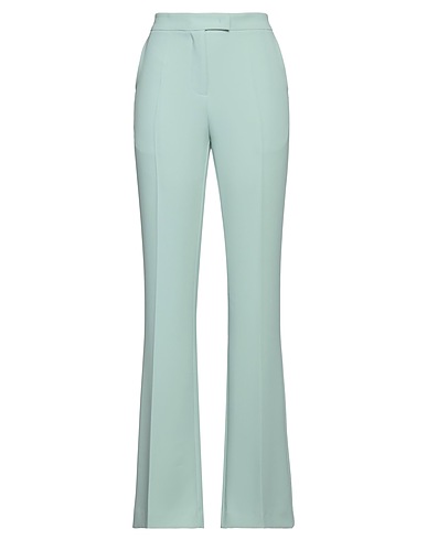 TWINSET Casual trouser Light green 94% Polyester, 6% Elastane