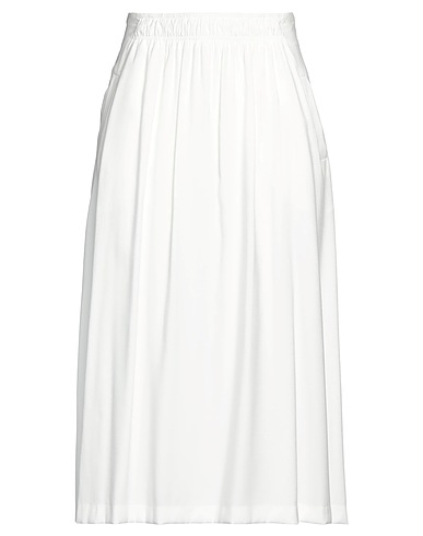 COMPAGNIA ITALIANA Midi skirt White 88% Viscose, 12% Polyester