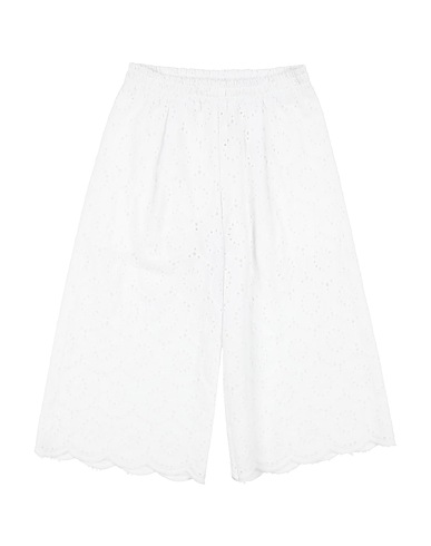 MEILISA BAI Casual trouser White 100% Cotton