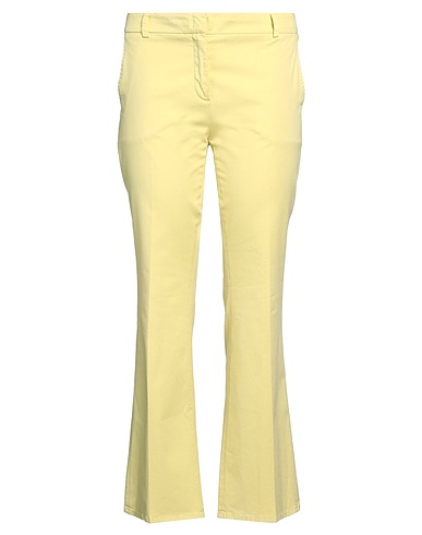 INCOTEX Casual trouser Pastel yellow 98% Cotton, 2% Elastane