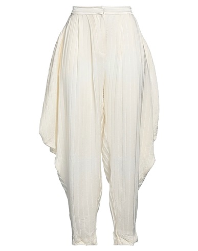 UN-NAMABLE Pantalone Avorio 70% Viscosa, 30% Seta