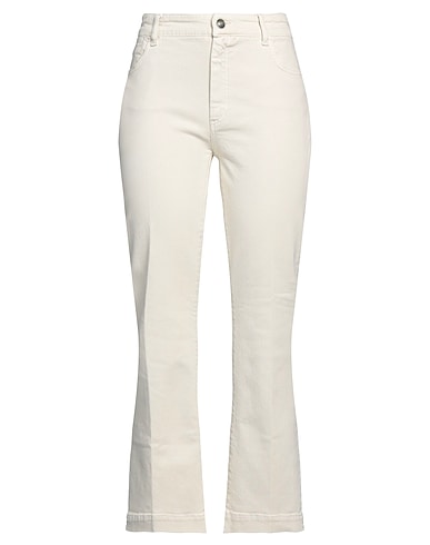 SPORTMAX Denim pants Beige 99% Cotton, 1% Elastane