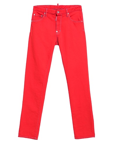 DSQUARED2 Denim pants Red 98% Cotton, 2% Elastane