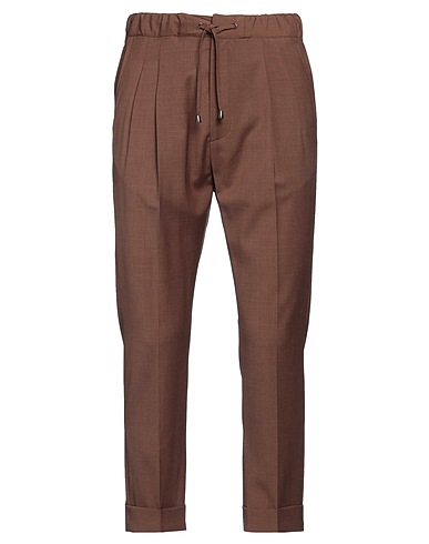 MESSAGERIE Casual trouser PATRIZIO PISCAGLIA Brown 55% Wool, 44% Polyester, 1% Lycra®