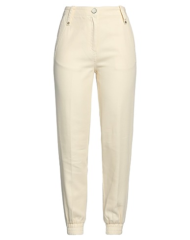 TWINSET Casual trouser Ivory 82% Cotton, 18% Lyocell