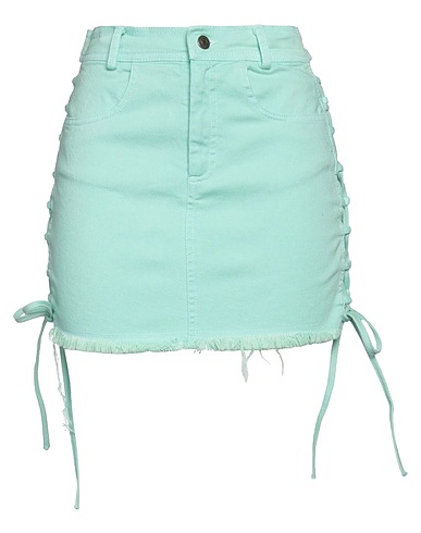 JULFER Gonna jeans Verde chiaro 100% Cotone