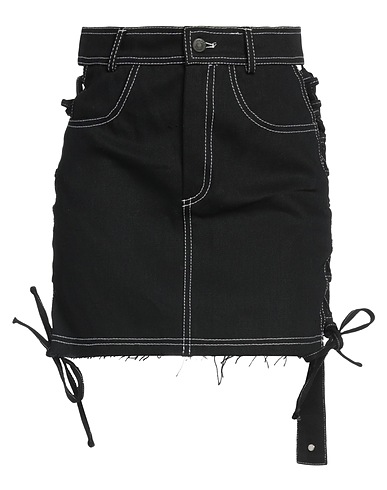 JULFER Gonna jeans Nero 100% Cotone