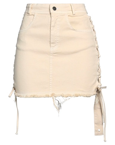 JULFER Gonna jeans Beige 100% Cotone