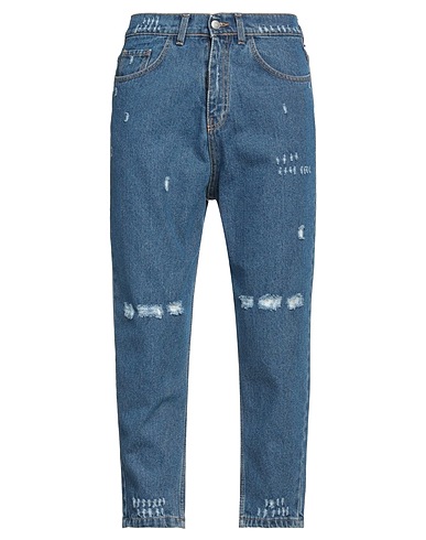 NJB NEW JOB BRAND Pantaloni jeans Blu 100% Cotone