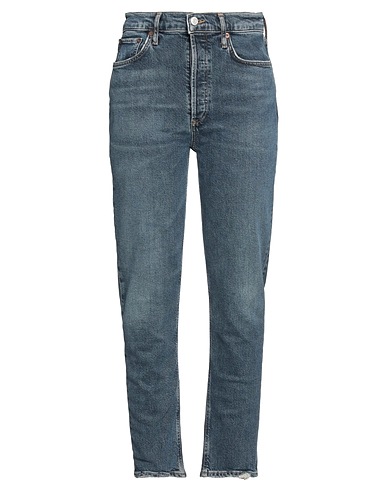 AGOLDE Denim trousers Blue 99% Organic cotton, 1% Elastane