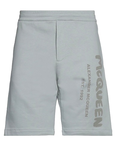 MCQUEEN Shorts & Bermuda GRIGIO CHIARO 100% Cotton