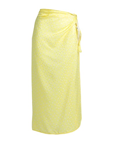 ROWEN ROSE Gonna lunga Giallo 100% Seta